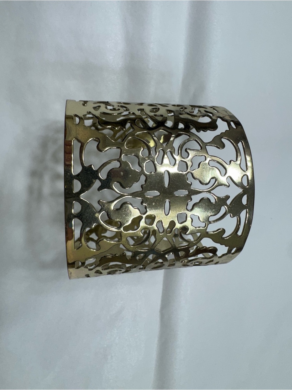 Silver Design Wide Metal Cuff Bracelet